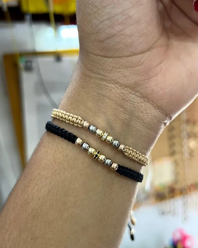 Pulsera Rondel Oro Rosa