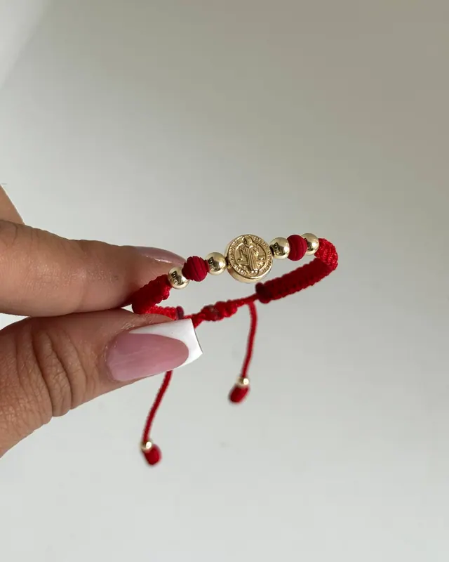 Pulsera San Benito Delicada Roja