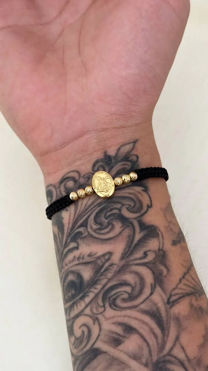 Pulsera San Miguel Tejido Negro