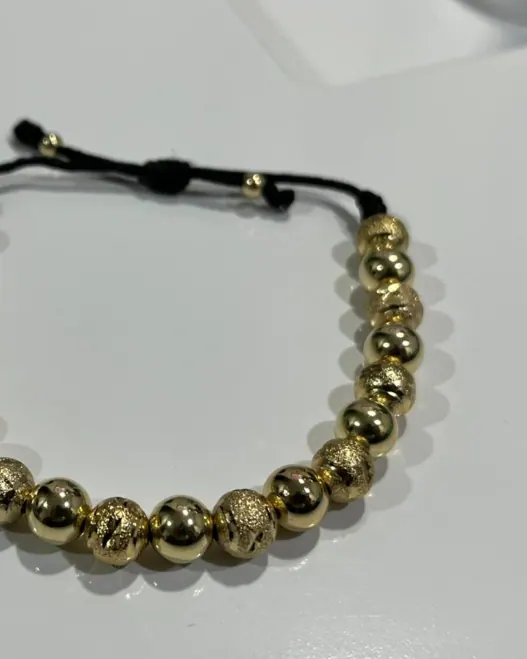 Pulsera Balines Escarchados Alternados Ii