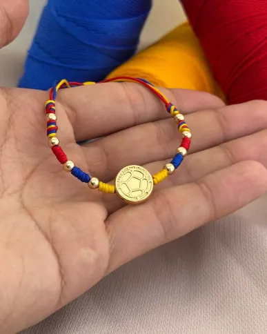 Pulsera Balón Hilo Tricolor