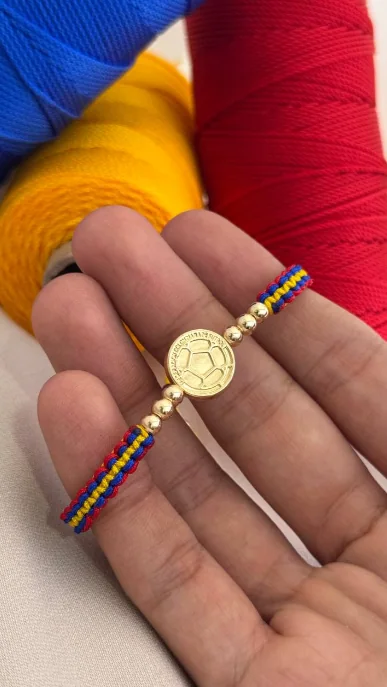 Pulsera Balón Tejido Tricolor
