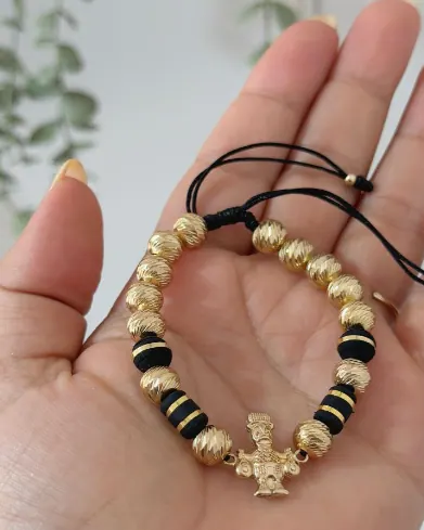 Pulsera Millonario Cuentas Negras