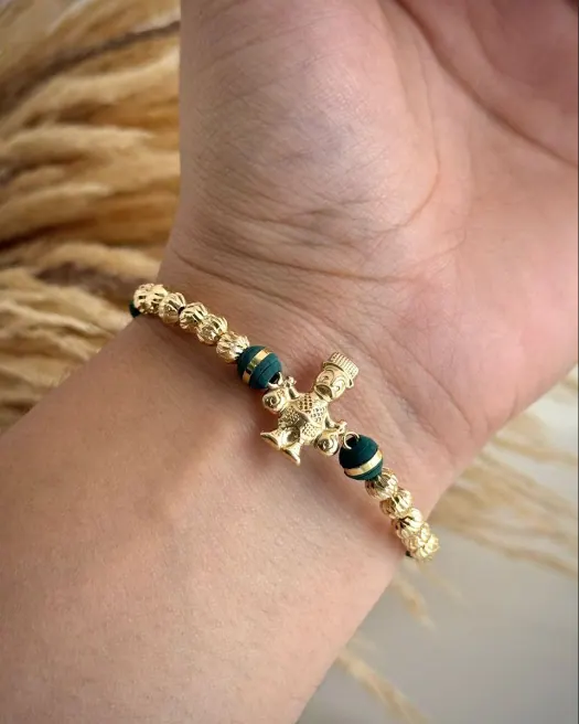 Pulsera Millonario Cuentas Verdes