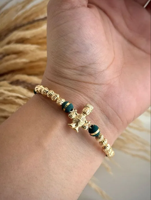 Pulsera Millonario Cuentas Verdes