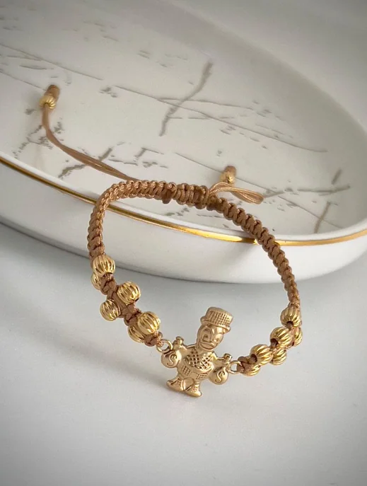 Pulsera Millonario Tejido Camel