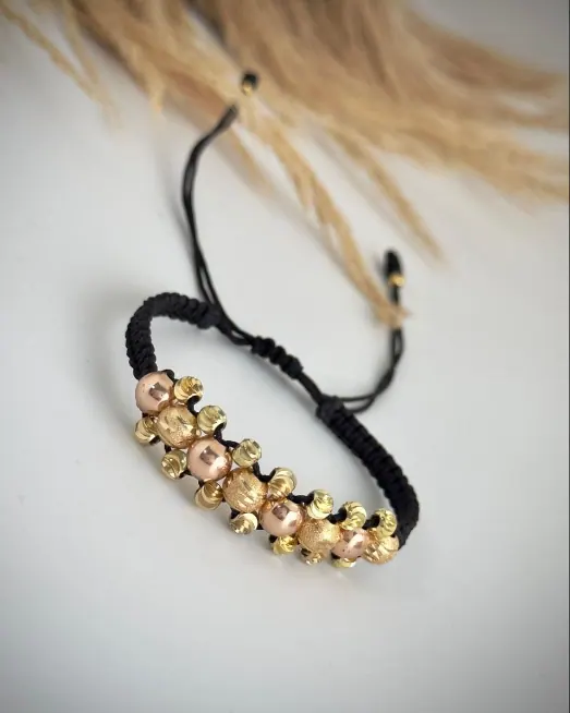 Pulsera Racimo Oro Rosa