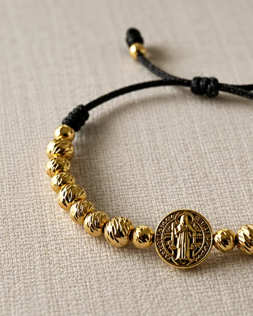 Pulsera San Benito Hilo Negro