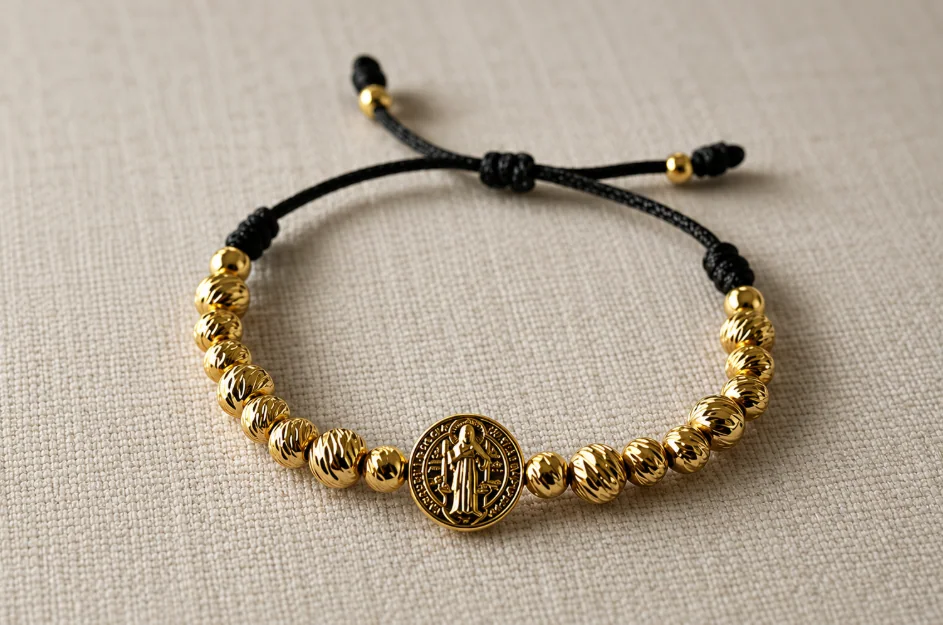 Pulsera San Benito Hilo Negro