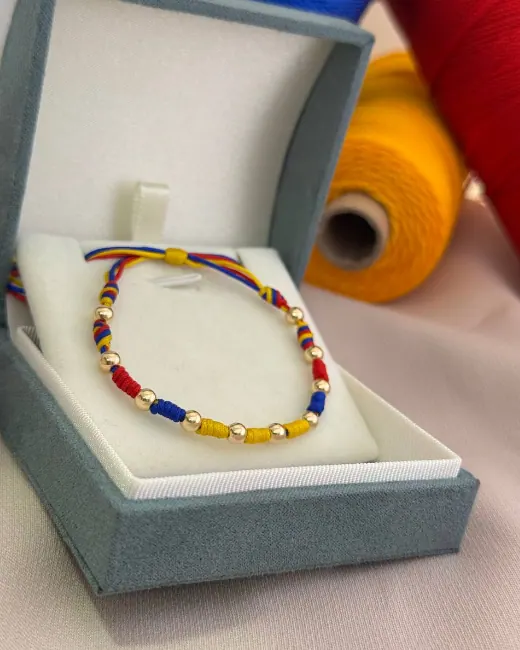 Pulsera Tricolor Balines Lisos