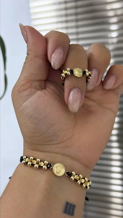 Set Pulsera y Anillo Corona