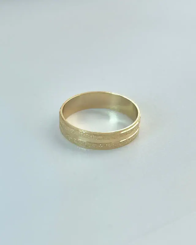 Anillo Argolla Linea Espejo