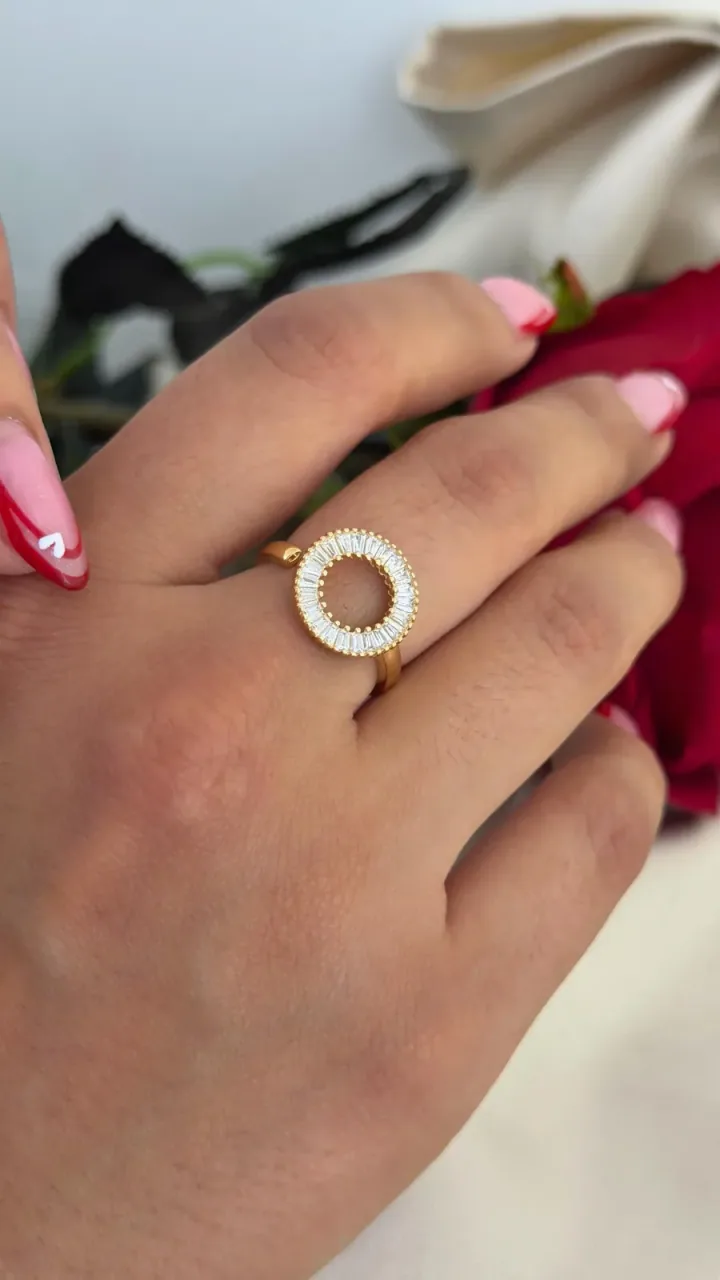 Anillo Aro Baguette Ajustable — foto 2