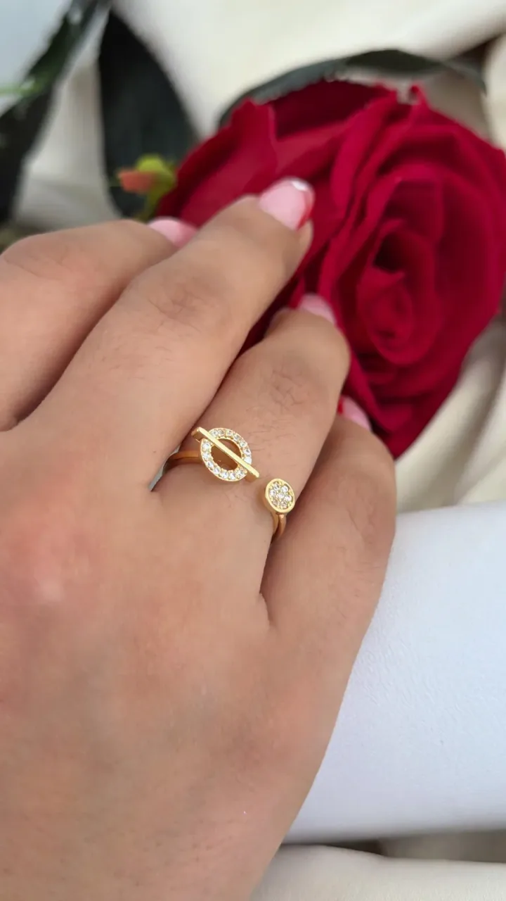 Anillo Broche Circonia Ajustable — foto 2