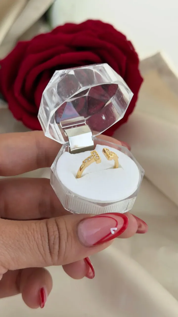 Anillo Circonia T Ajustable