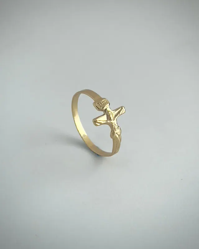 Anillo Crucifijo Liso
