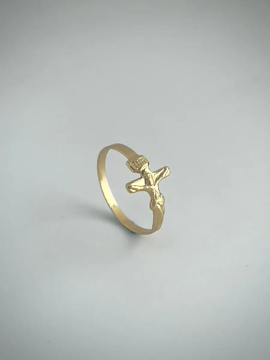 Anillo Crucifijo Liso