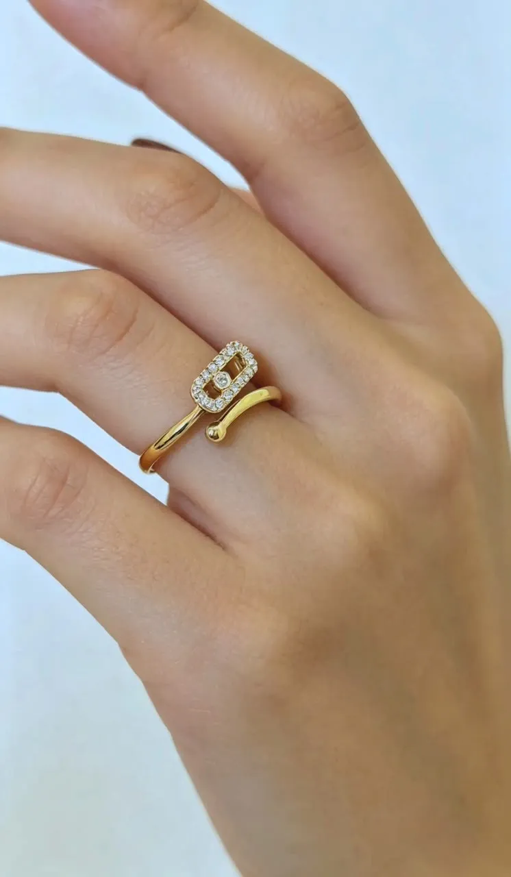 Anillo MSK Circonias con Punta Balín Ajustable — foto 2