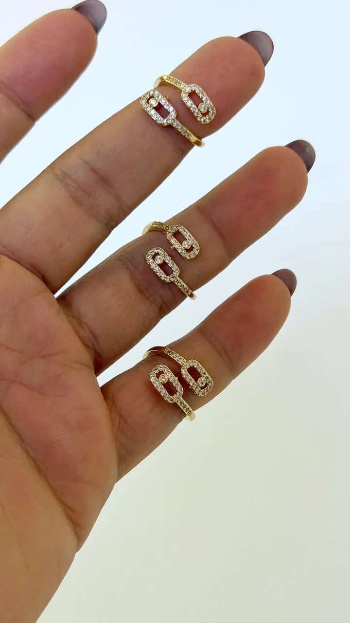 Anillo MSK Circonias Doble Ajustable — foto 2