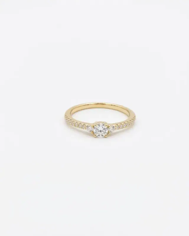 Anillo Solitario Piedra Cristal