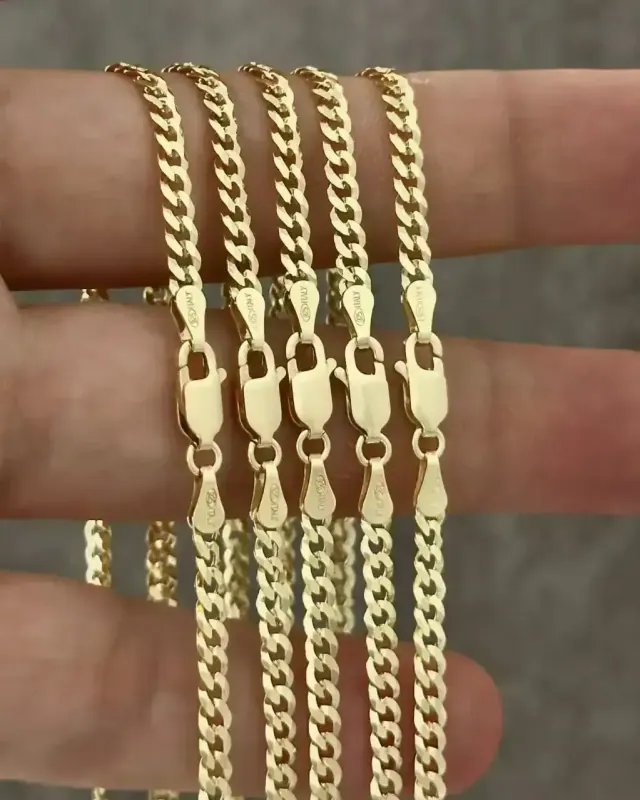 Cadena Cuban Link Italiana 3,1 mm 65 cm