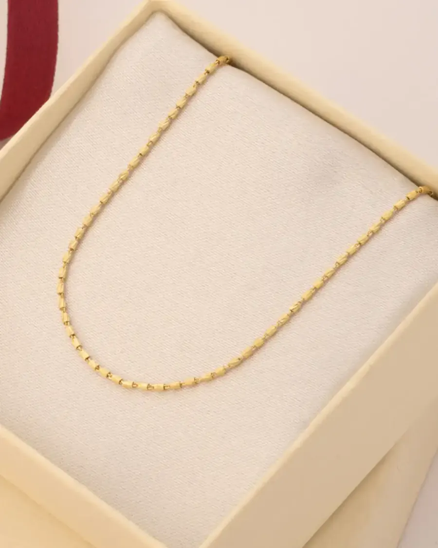 Cadena Tube Gold Italiana 65 cm — foto 2