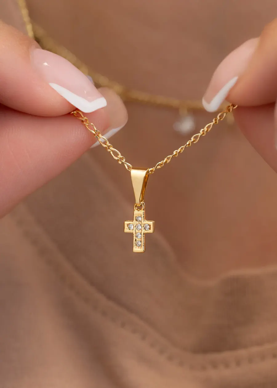 Dije Mini Cruz con Circonias Cristal — foto 2