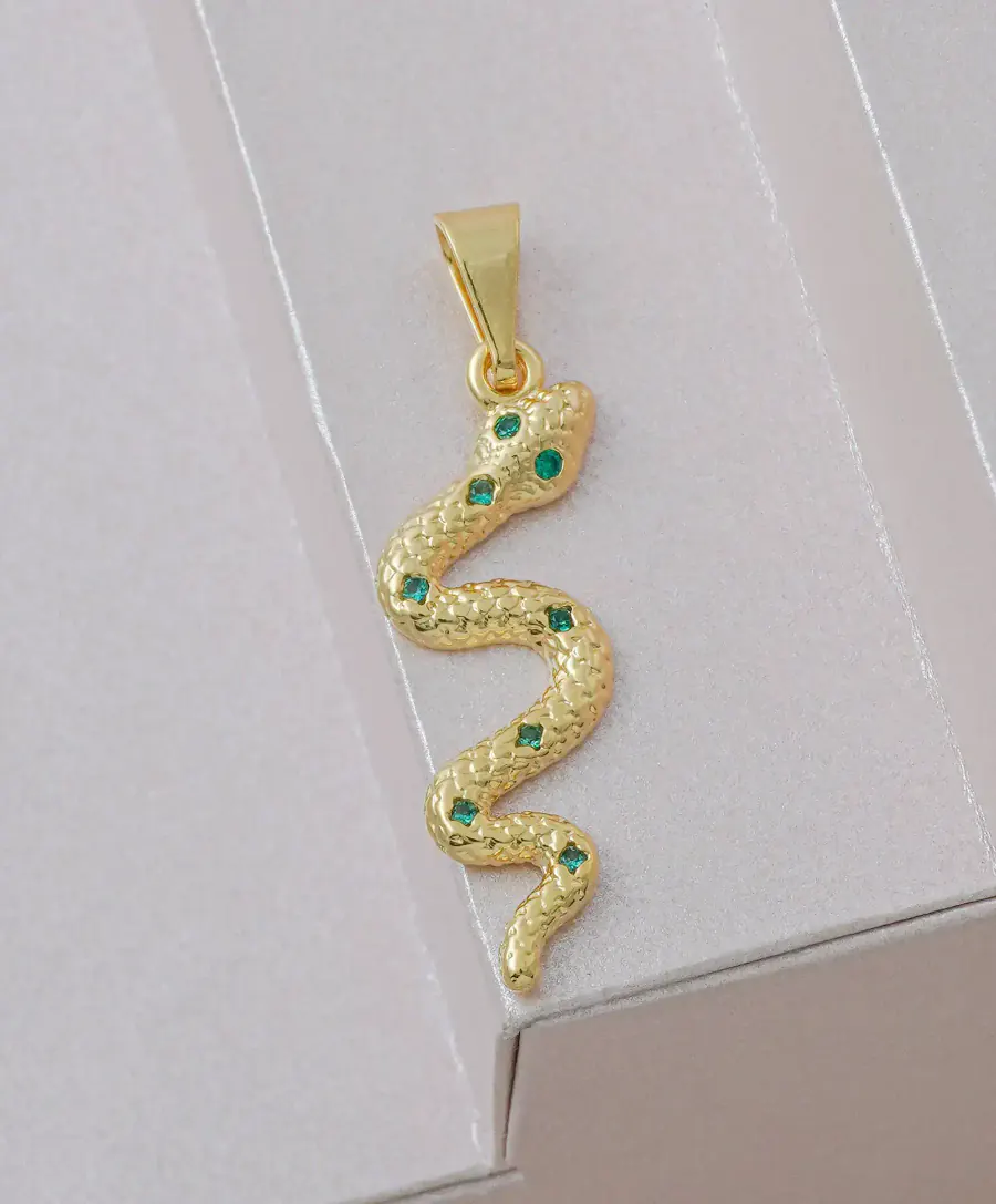 Dije Serpiente con Circonias