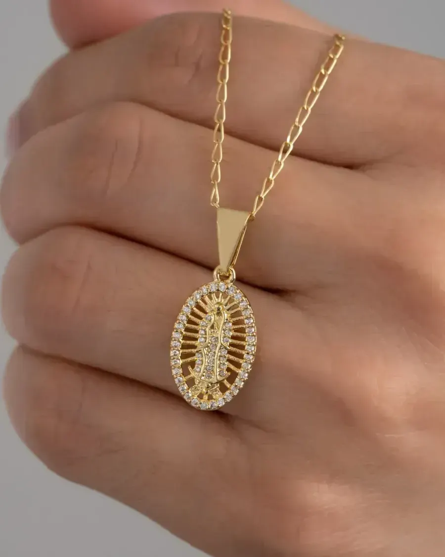 Dije Virgen Guadalupe Cristal Med
