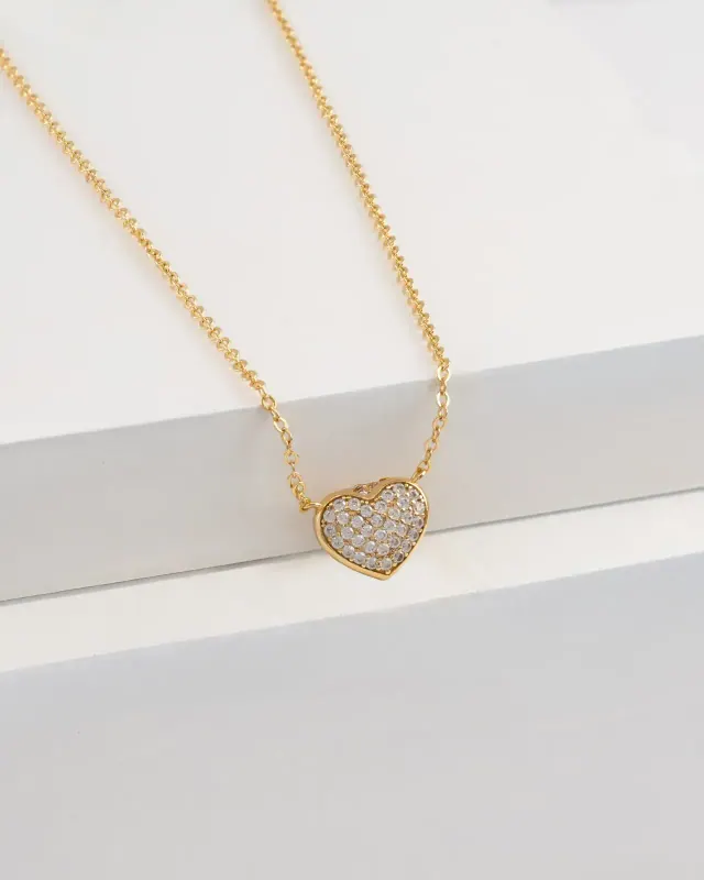 Gargantilla Sparkle Heart 12 mm 45 cm