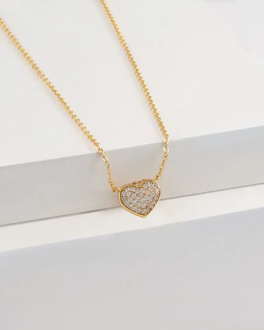 Gargantilla Sparkle Heart 12 mm 45 cm