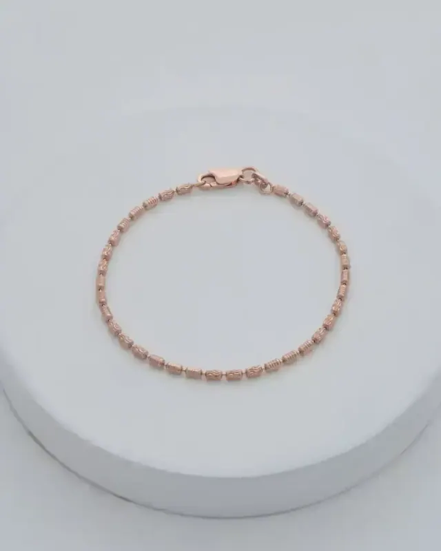 Pulsera Barril Prismc Rose Italiana 16 cm