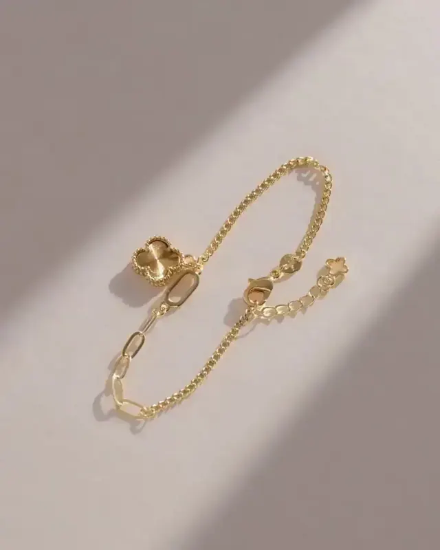 Pulsera Cubana Clover 1,1 cm 15 cm