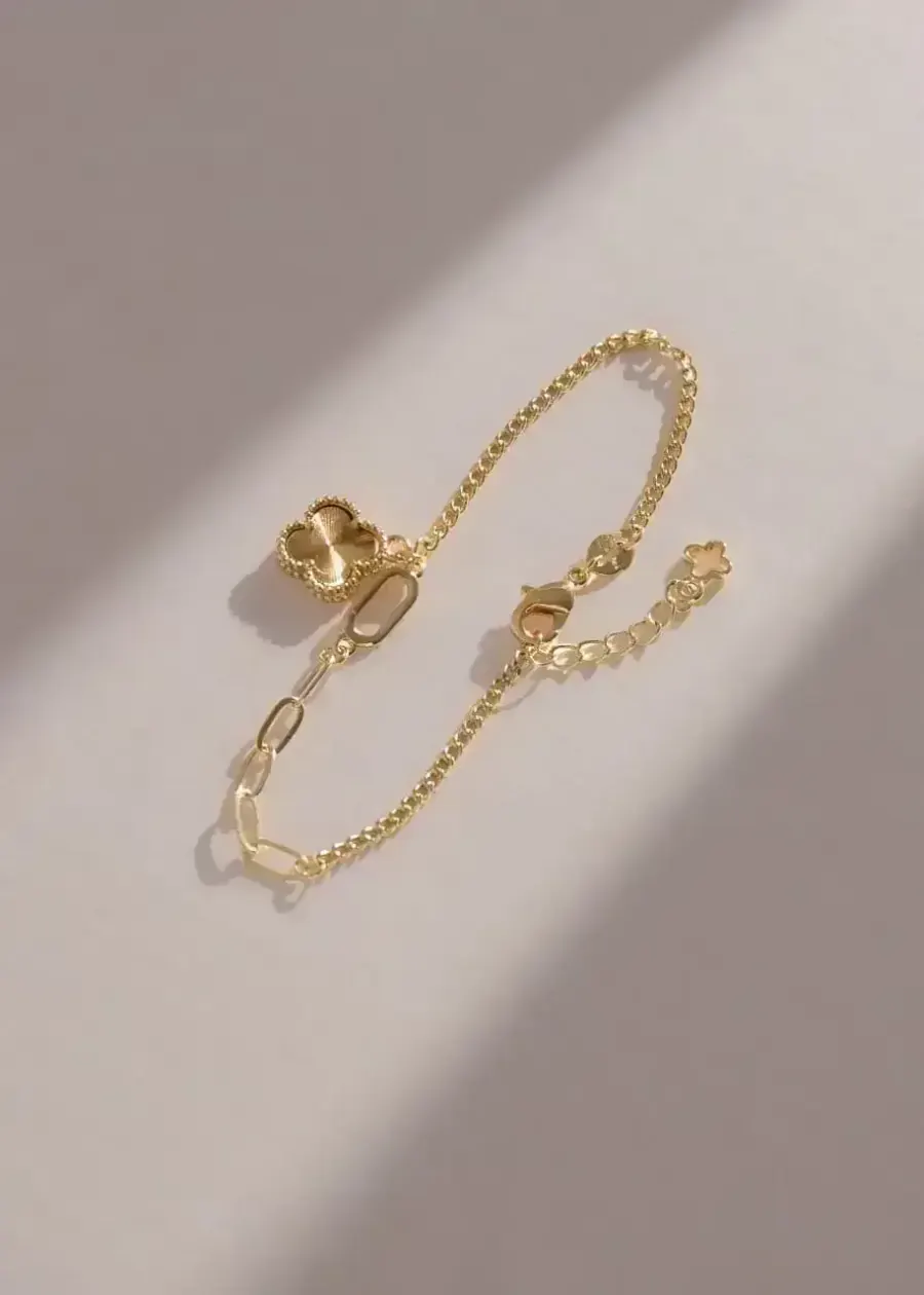 Pulsera Cubana Clover 1,1 cm 15 cm