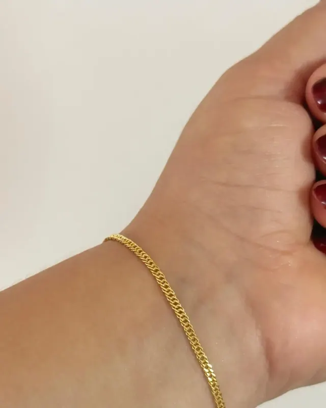 Pulsera Cubana Continua 2,3 mm 19 cm