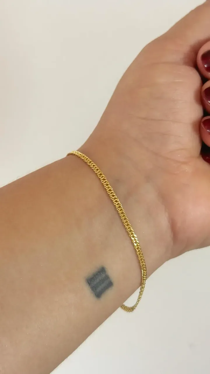Pulsera Cubana Continua 2,3 mm 19 cm