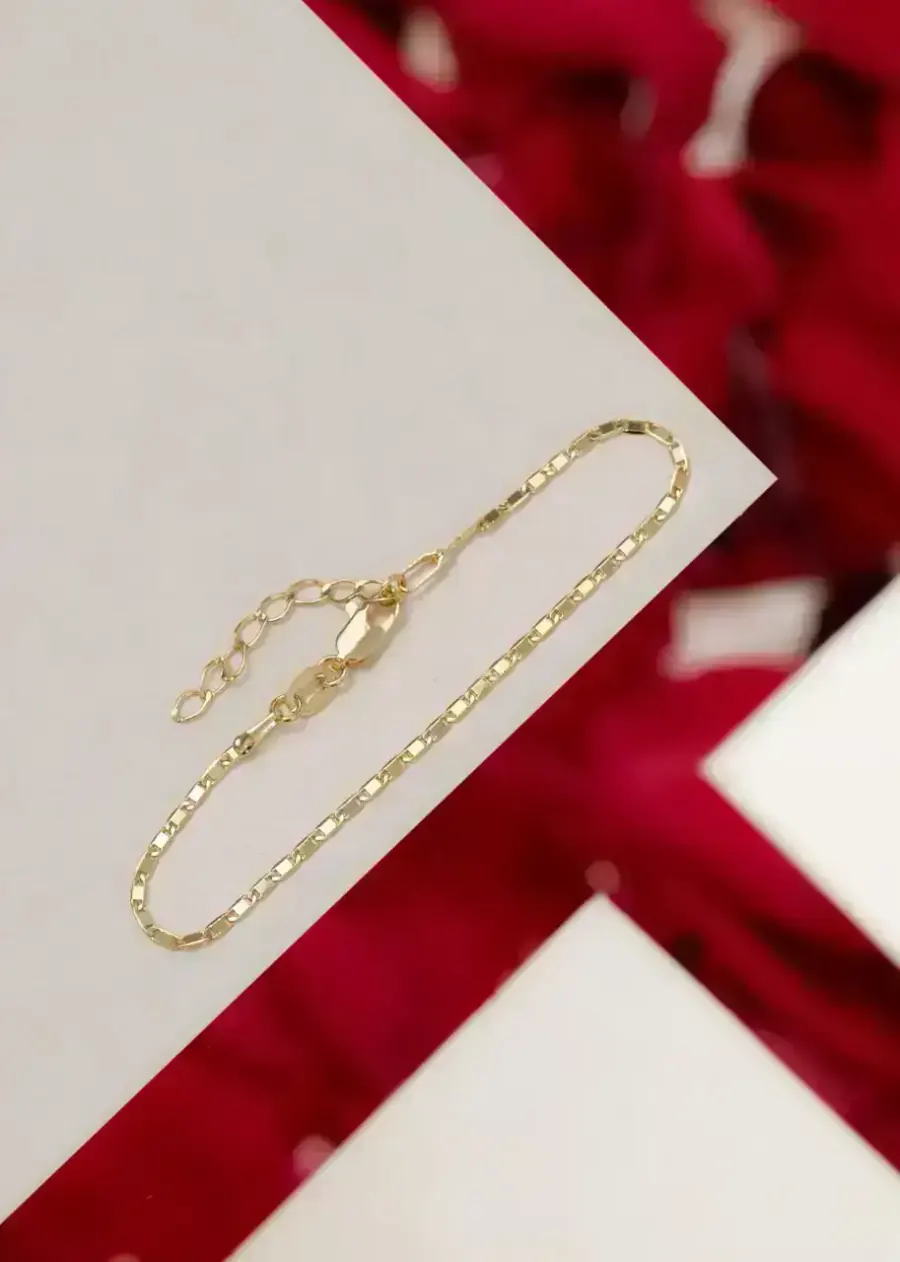 Pulsera Escalera Delgada Plana Lisa 16 cm — foto 2