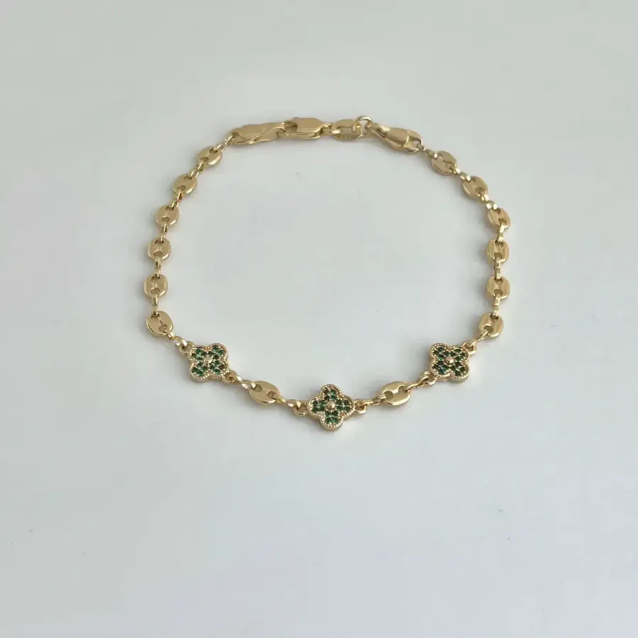 Pulsera Gucci 3 Van Cleff CRN Verde R 18 cm