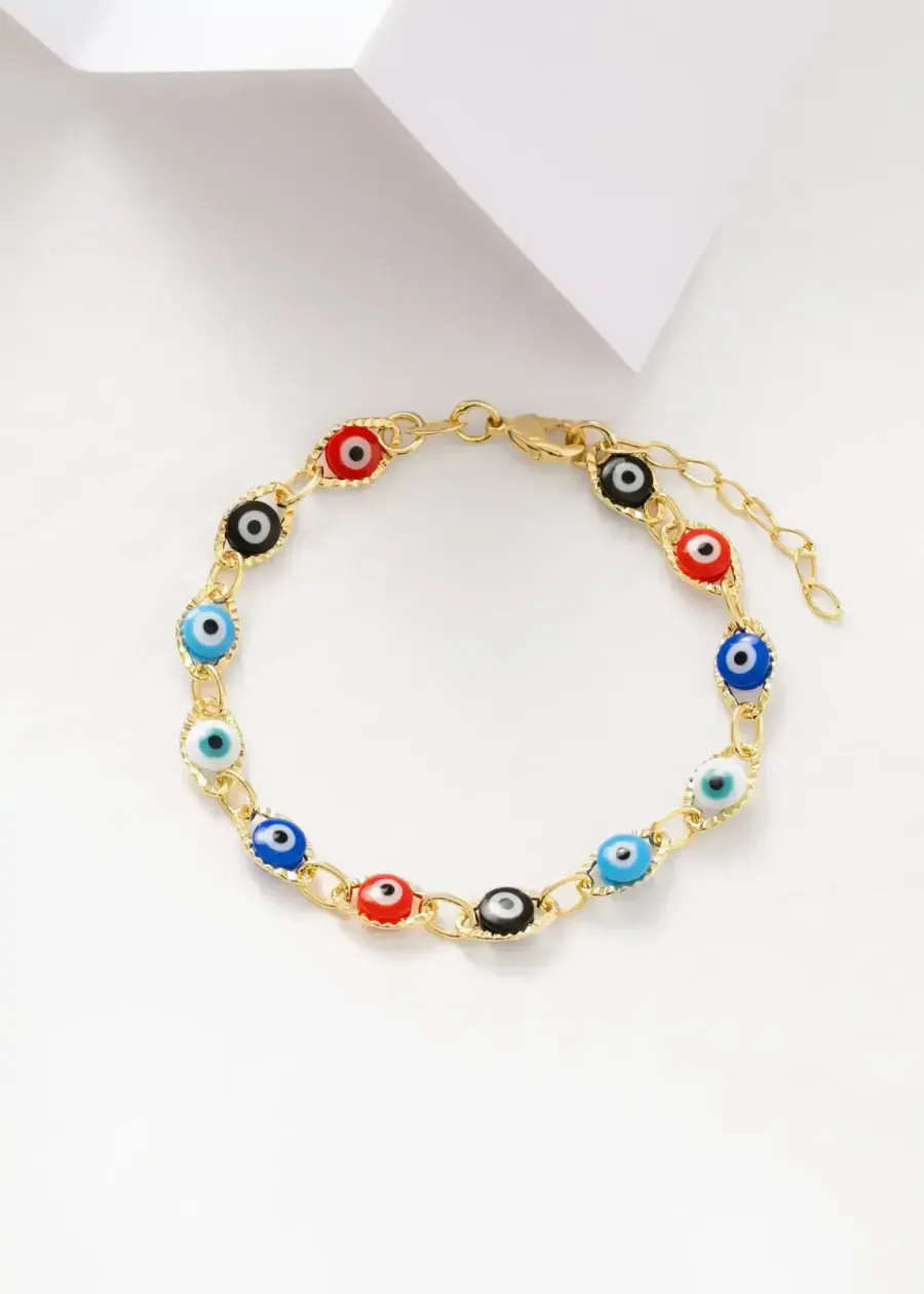 Pulsera Ojo Turco Multicolor 16 cm