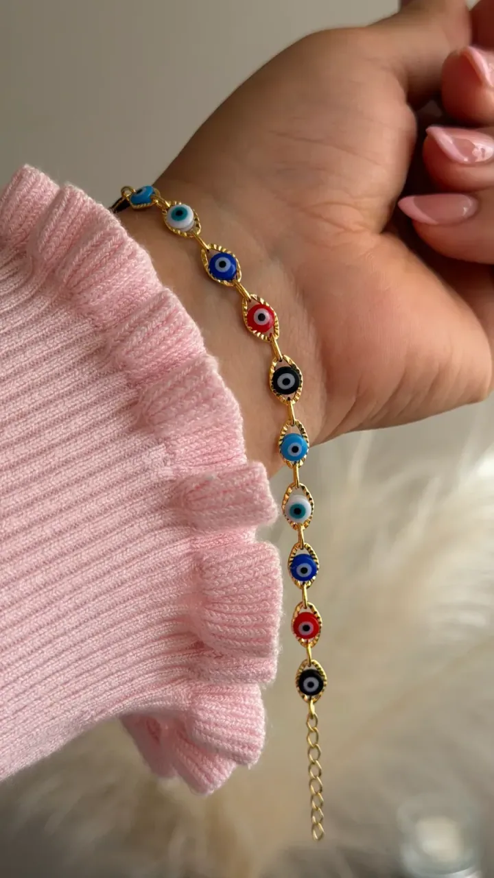Pulsera Ojo Turco Multicolor 16 cm — foto 2