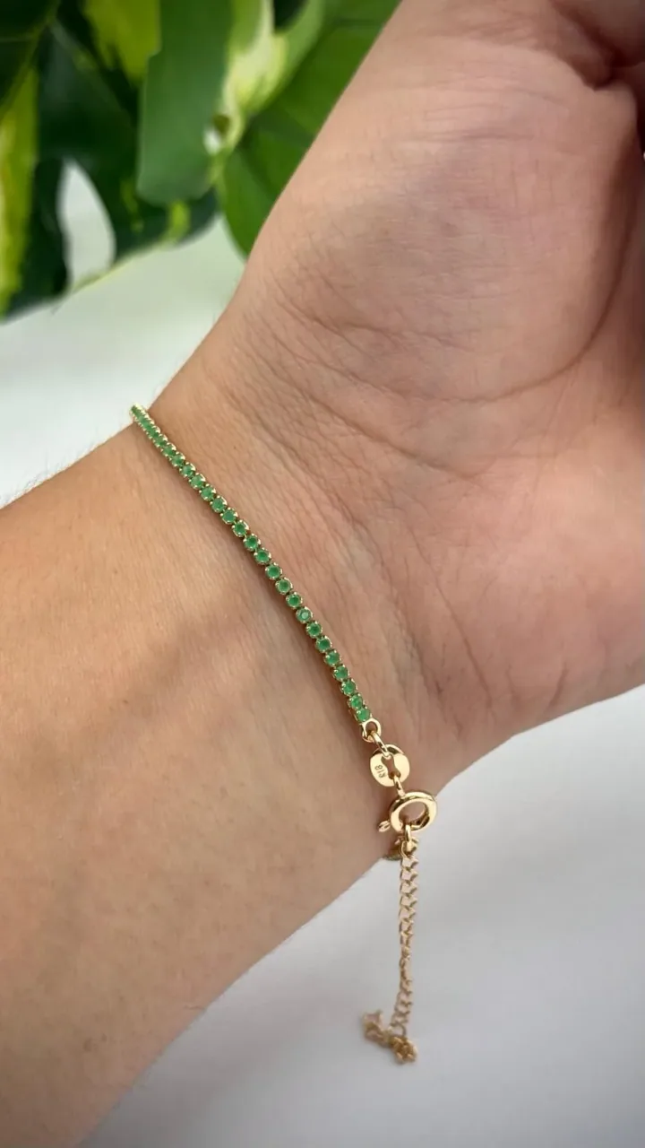 Pulsera Tennis Esmerald 17 cm — foto 2