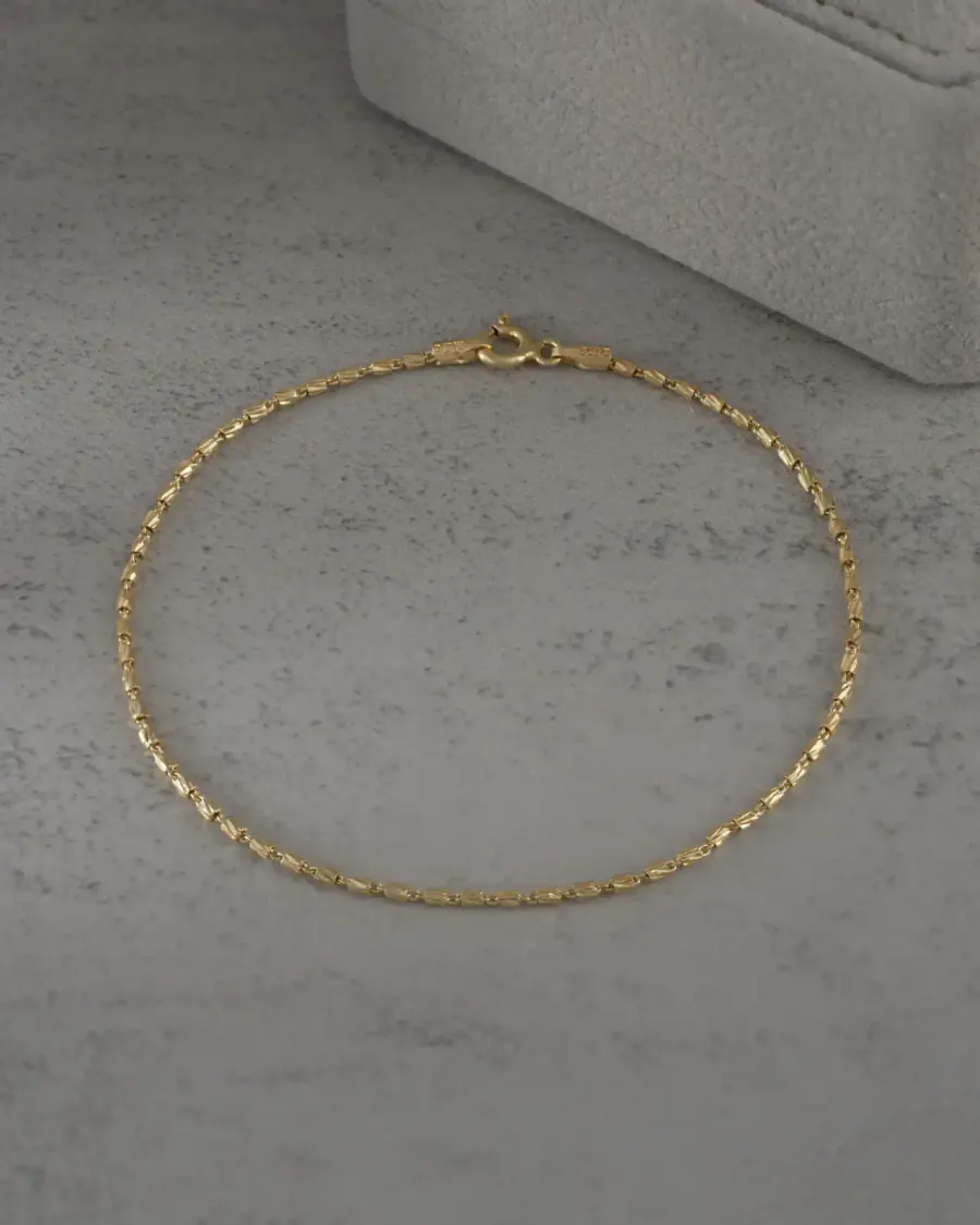 Pulsera Tube Gold Italiana 19,5 cm — foto 2